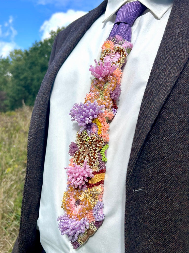 Hand Embroidered Tie