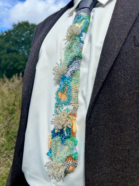 Hand Embroidered Tie