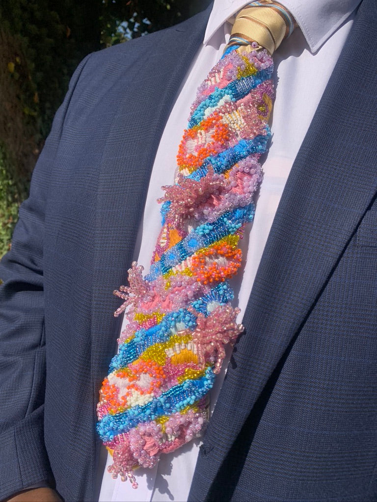 BEADED TIE