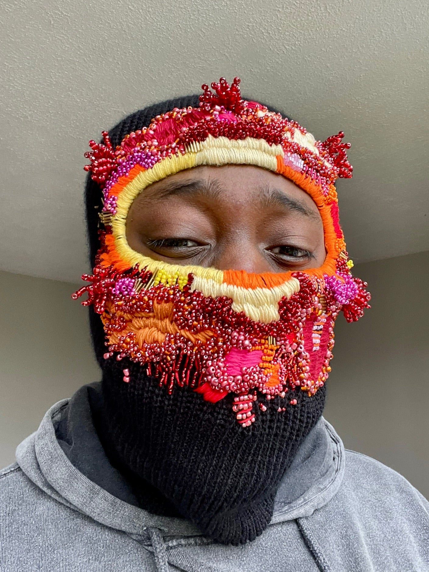 Hand Embroidered Balaclava