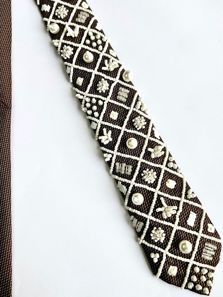 Hand Embroidered Tie