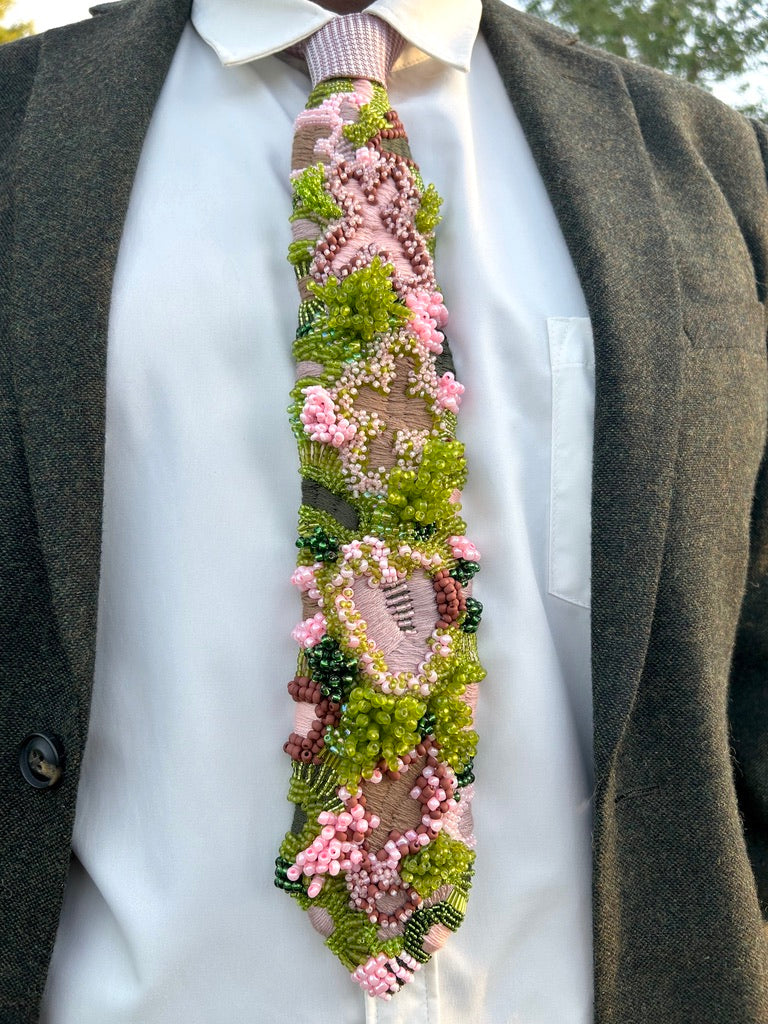 Hand Embroidered Tie