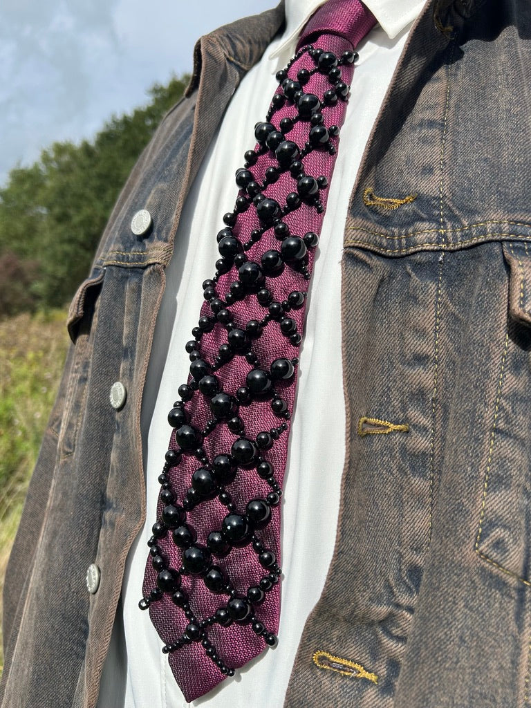 Hand Embroidered Tie