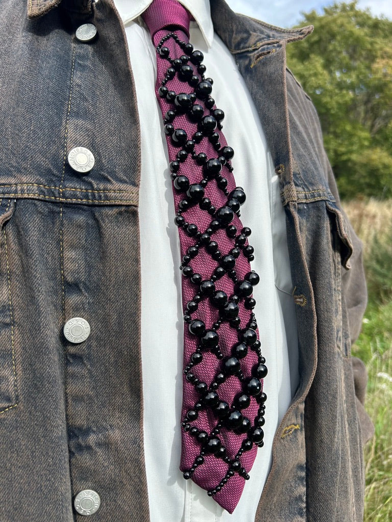 Hand Embroidered Tie