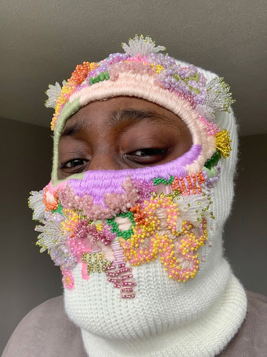 Hand Embroidered Balaclava