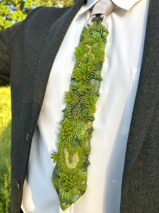 Hand Embroidered Tie
