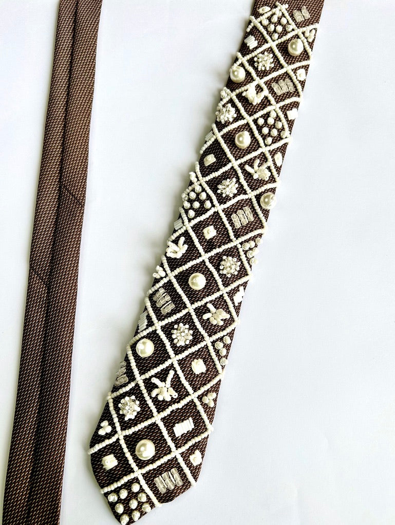 Hand Embroidered Tie