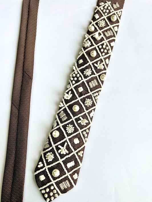 Hand Embroidered Tie