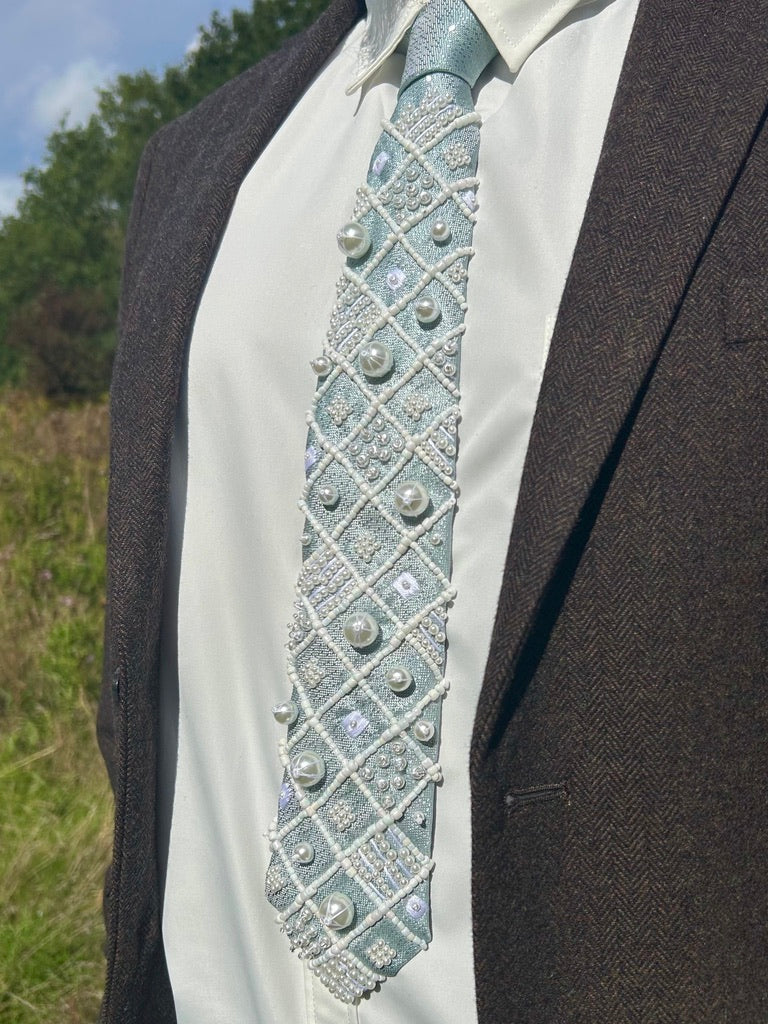 Hand Embroidered Tie