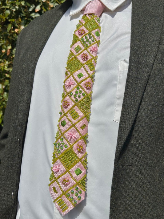 Hand Embroidered Tie