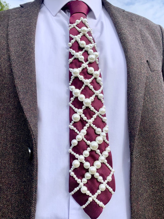 Hand Embroidered Tie