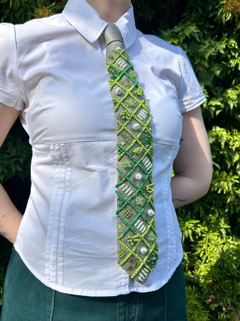 Hand Embroidered Tie