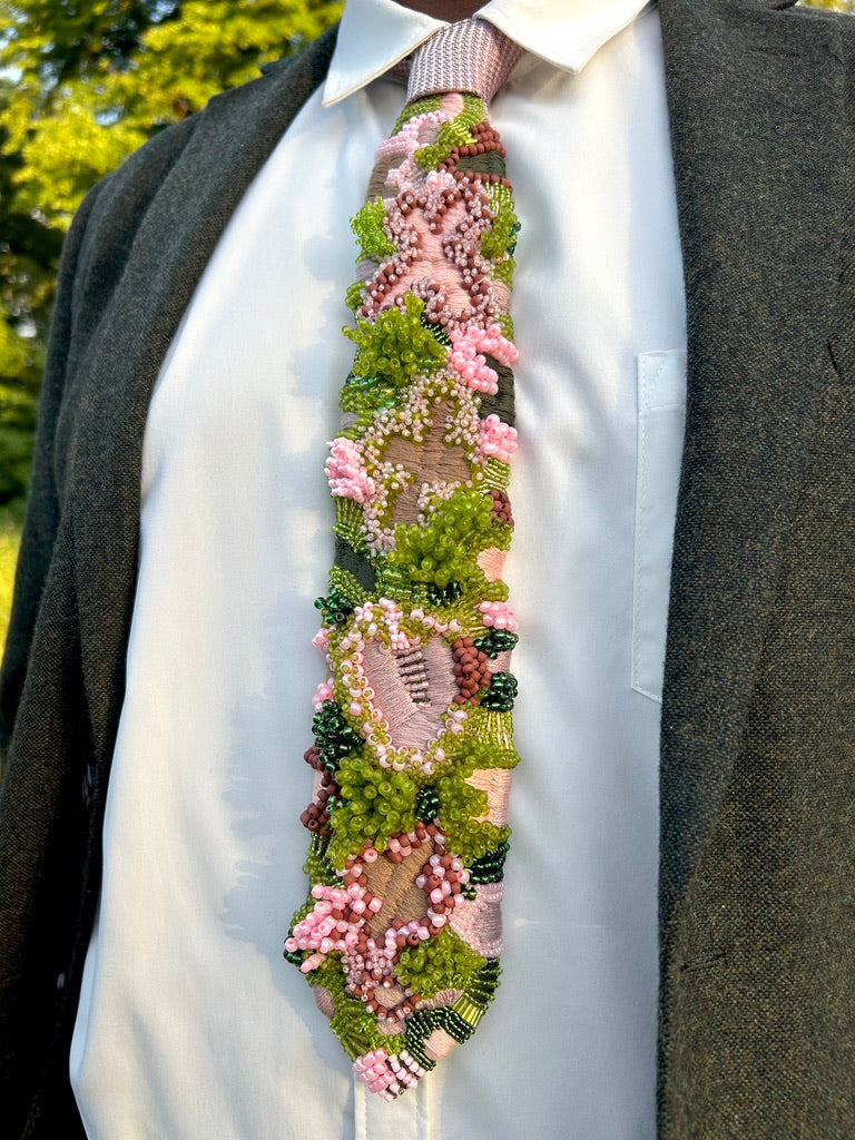 Hand Embroidered Tie