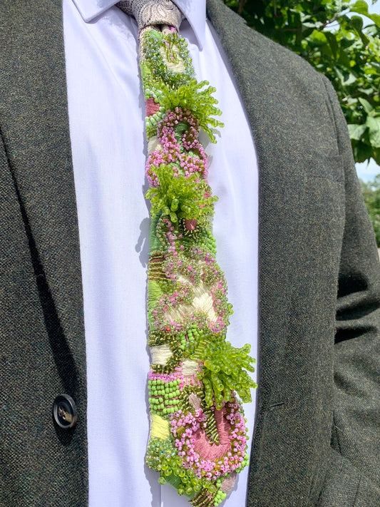 Hand Embroidered Tie