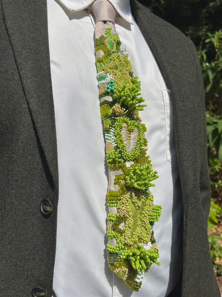Hand Embroidered Tie