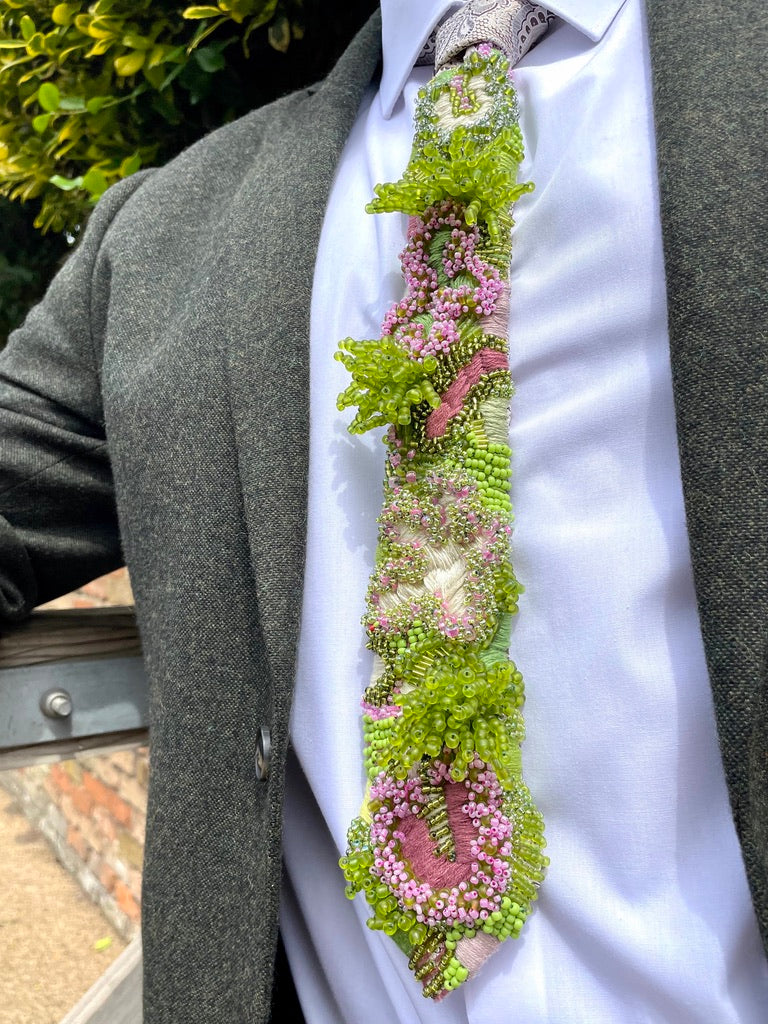 Hand Embroidered Tie