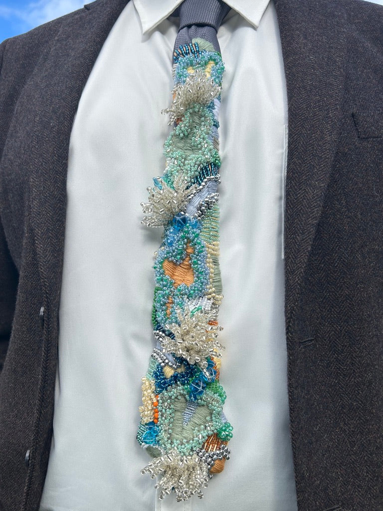 Hand Embroidered Tie