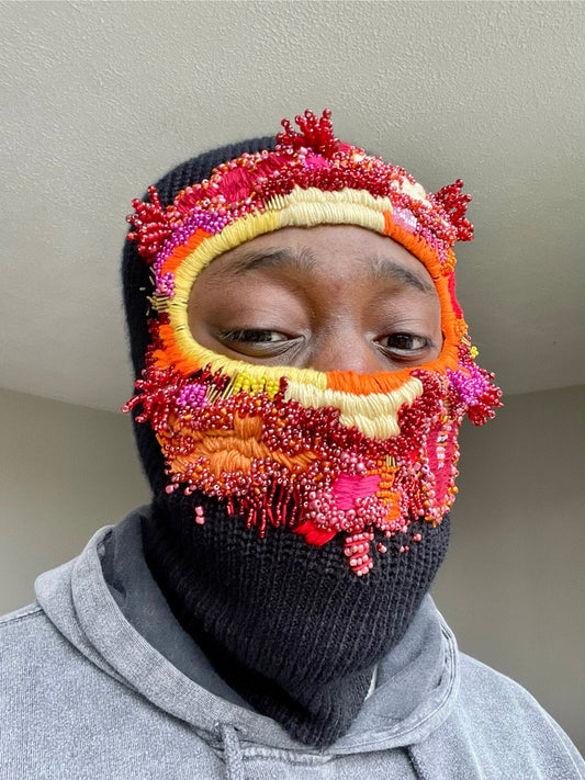 Hand Embroidered Balaclava