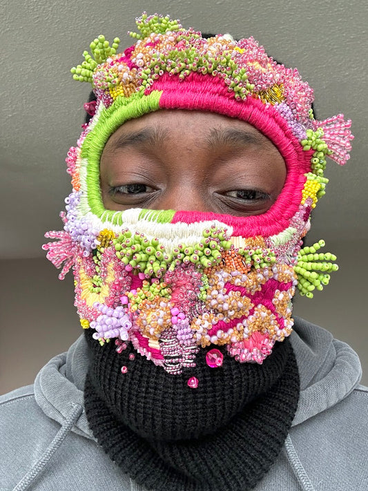 Hand Embroidered Balaclava