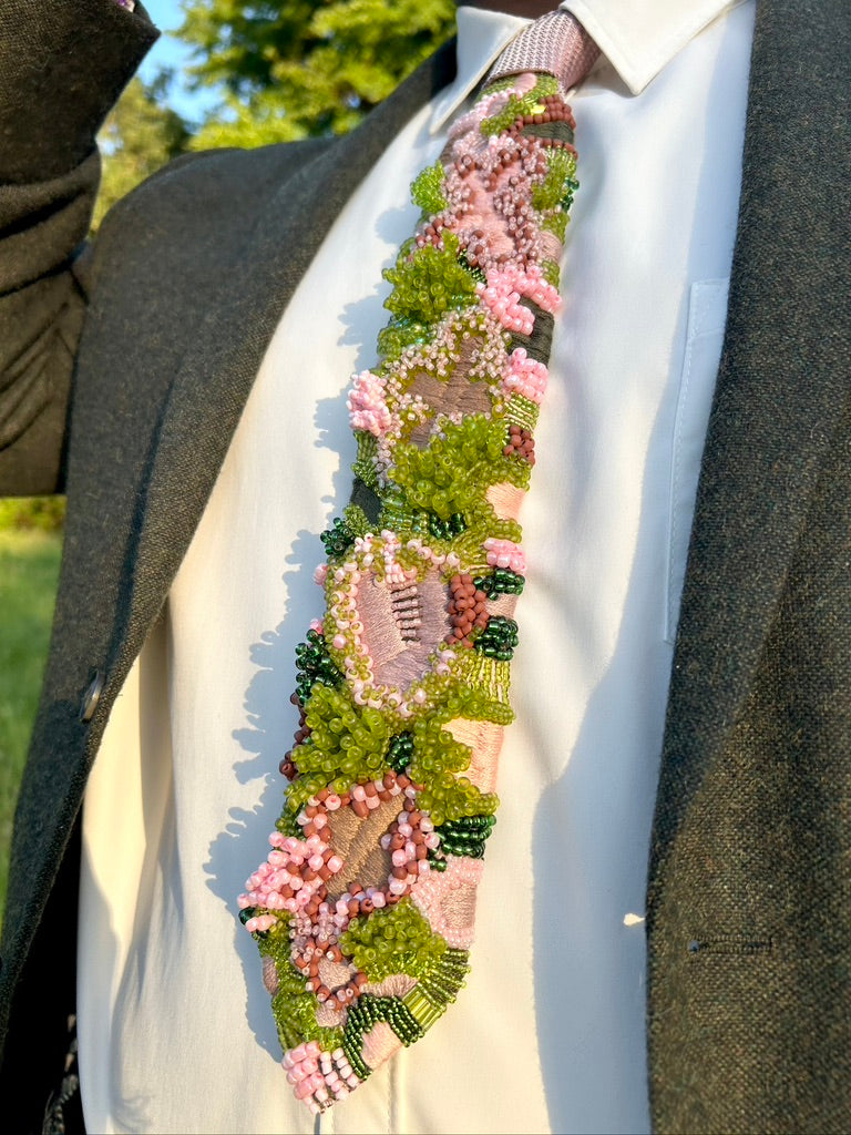Hand Embroidered Tie