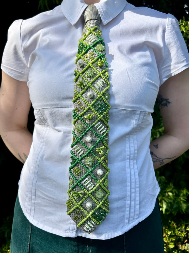 Hand Embroidered Tie