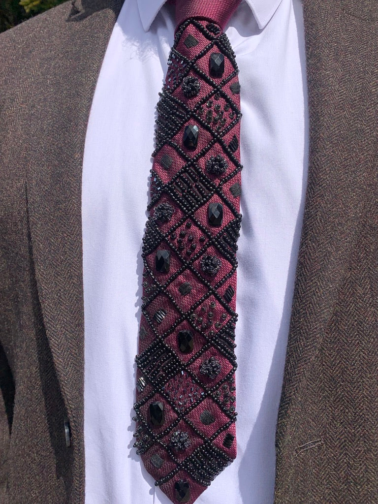 Hand Embroidered Tie