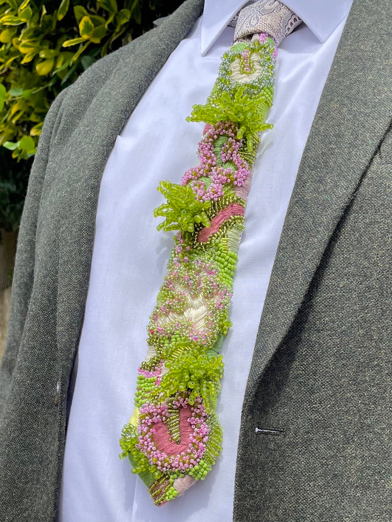 Hand Embroidered Tie