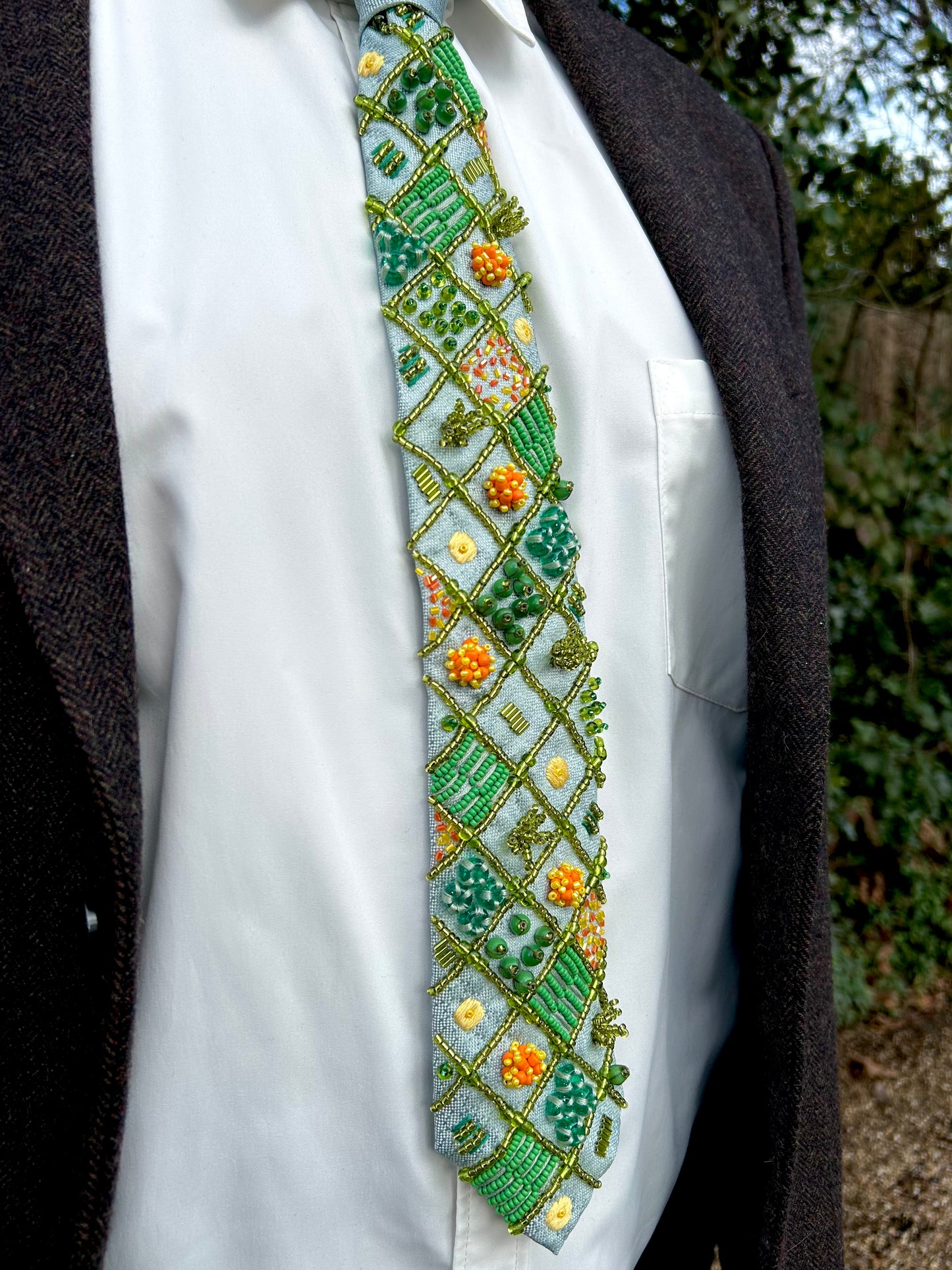Hand Embroidered Tie