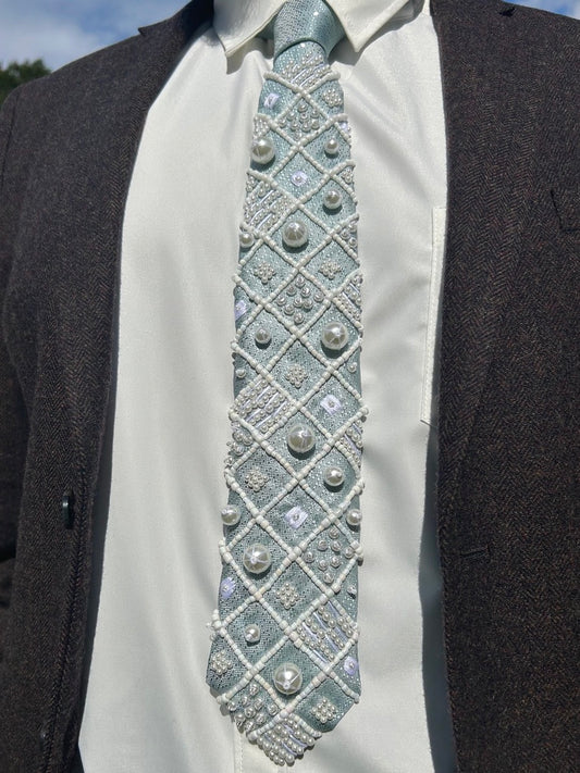 Hand Embroidered Tie
