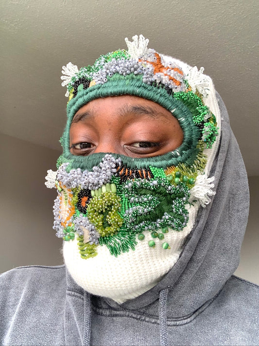 Hand Embroidered Balaclava